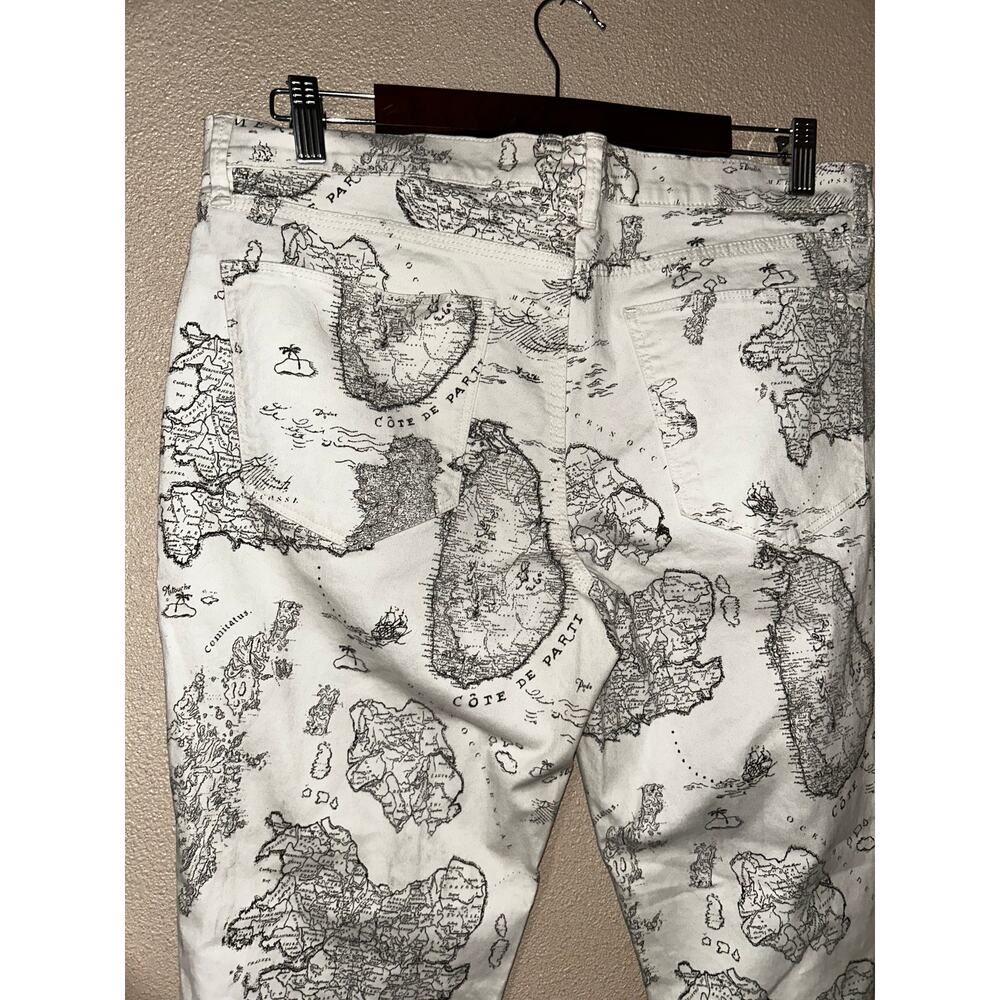 Madewell Maps Off White & Black Jean / Pants 32 - Picture 6 of 7